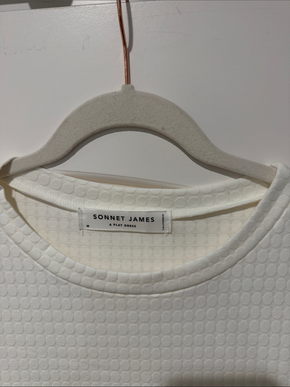Ivory Textured Midi Shift Dress by Somerset Studio - Picture 3 of 3